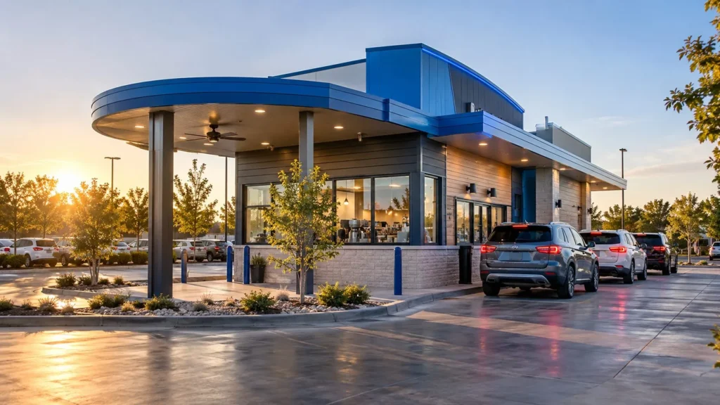 What time does 7 Brew close ? at a drive-thru coffee stand in the evening