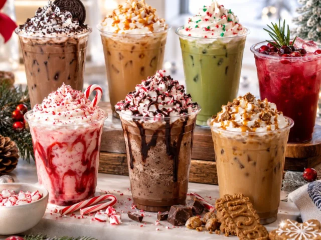 7 Brew holiday menu drinks featuring seasonal coffee and refreshing beverages