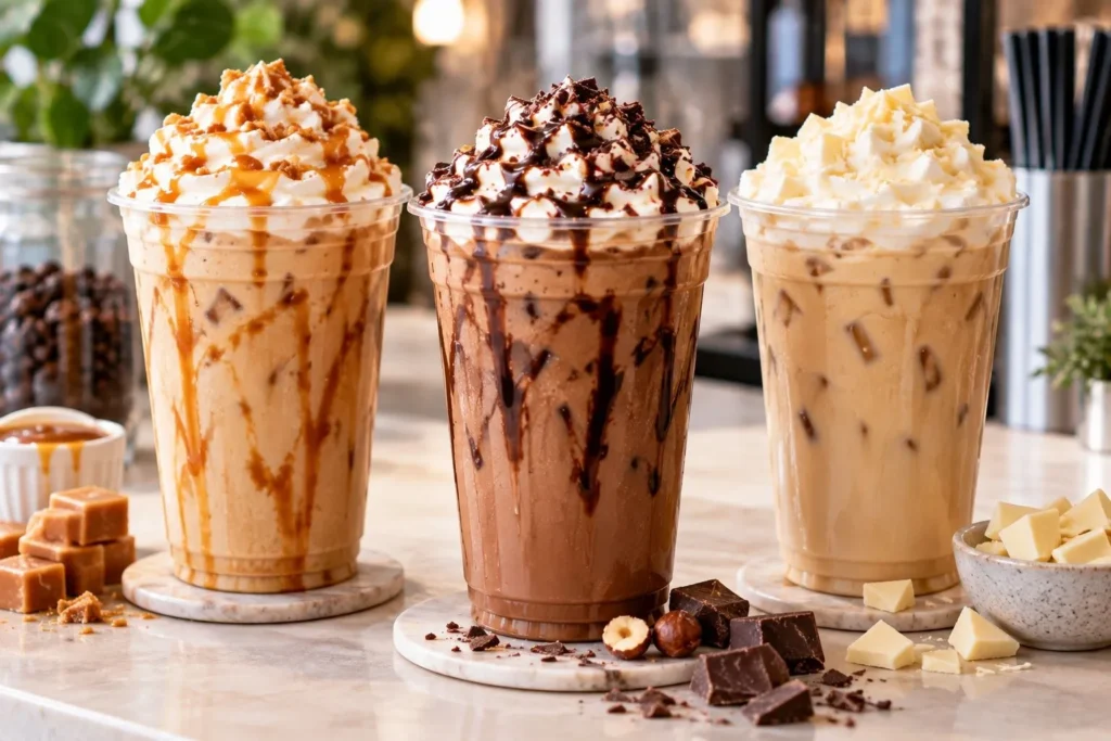 Popular 7 Brew coffee drink ideas with caramel chocolate and creamy flavors