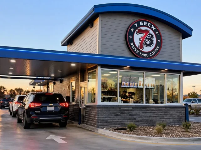 7 Brew franchise cost planning with drive-thru coffee stand and startup investment documents